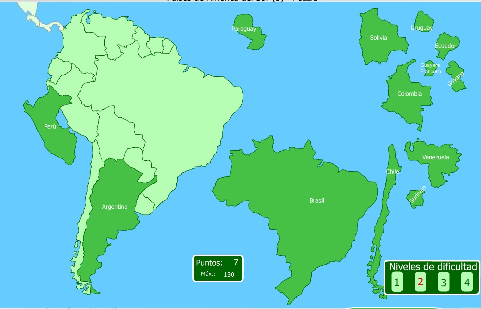 mapa AMÉRICA DEL SUR