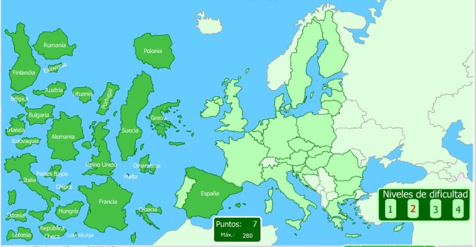 mapa comunidad europea